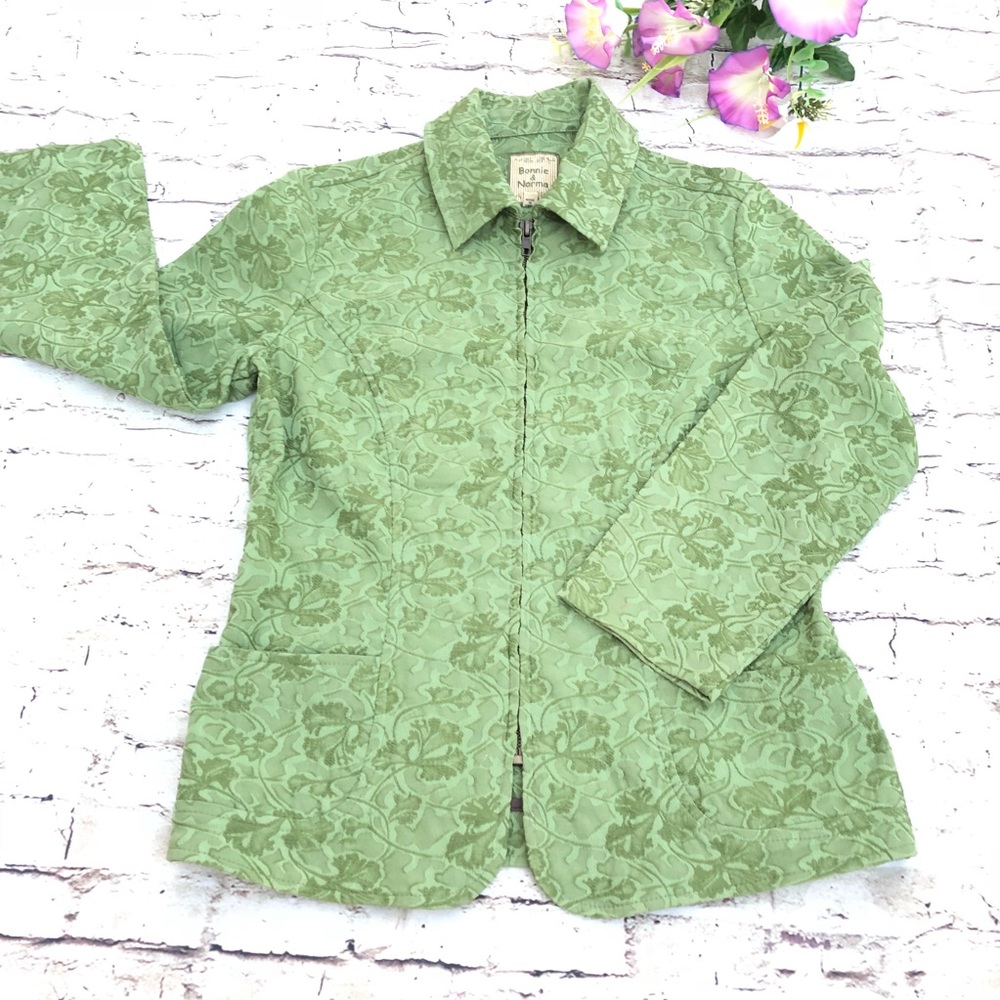 Bonnie & Norma unlined jacket floral jacquard